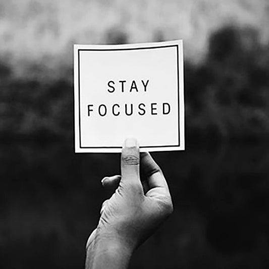 Note that says stay focused