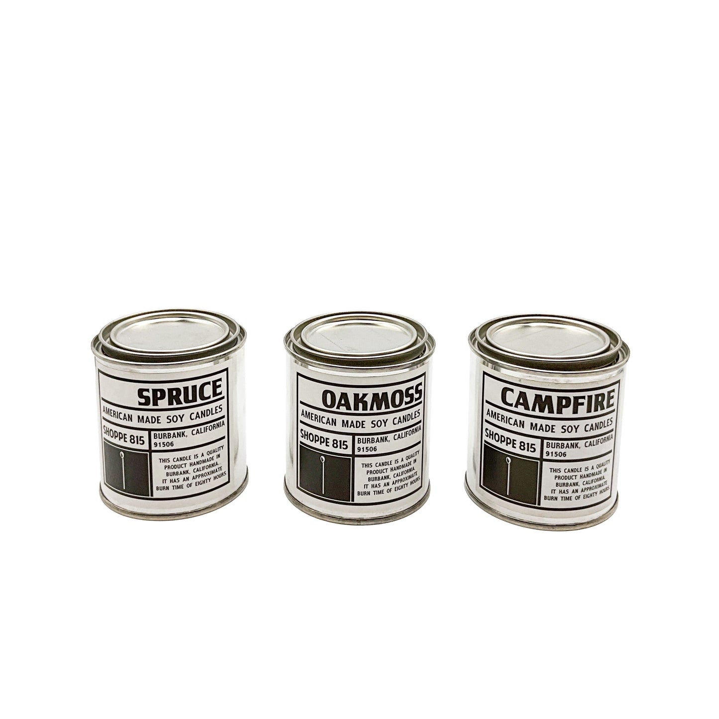 Bestselling gender neutral, masculine, tin candles for risk takers and goal driven achievers.  Hand poured with soy wax. 
