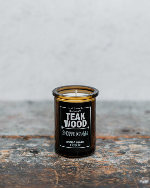 Tin Candle: Amber + Teakwood